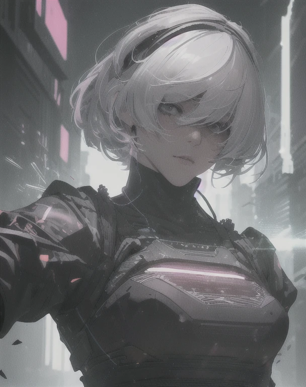 ((La mejor calidad)), ((obra maestra)), (muy detallado:1.3), ..............3D, Beautiful (cyberpunk:1.3) Mujer hacker, peinado corto,pelo corto, Volver al visor, cabello grueso, Terminal de ordenador operativo, Pantalla montada en la cabeza, computer server, Pantalla LCD, fiber optic cable, Logotipo de la empresa, HDR (High Dymanic Range), Trazado de rayos, NVIDIA RTX, Super resolution, Irreal 5, Subsoil Scatter, Textura PBR, Post-procesamiento, Anisotropic filtering, profundidad de campo, maximum sharpness and sharpness, Texturas multicapa, Albedo y Highlight Maps, Sombreado de superficies, Accurate simulation of light-material interactions, proporciones perfectas, Renderizado de octanaje, duotone lighting, ISO bajo, balance de blancos, Regla de los tercios, amplia apertura, 8K RAW, efficient sub-pixels, sub-pixel convolution, glow particles, dynamic pose