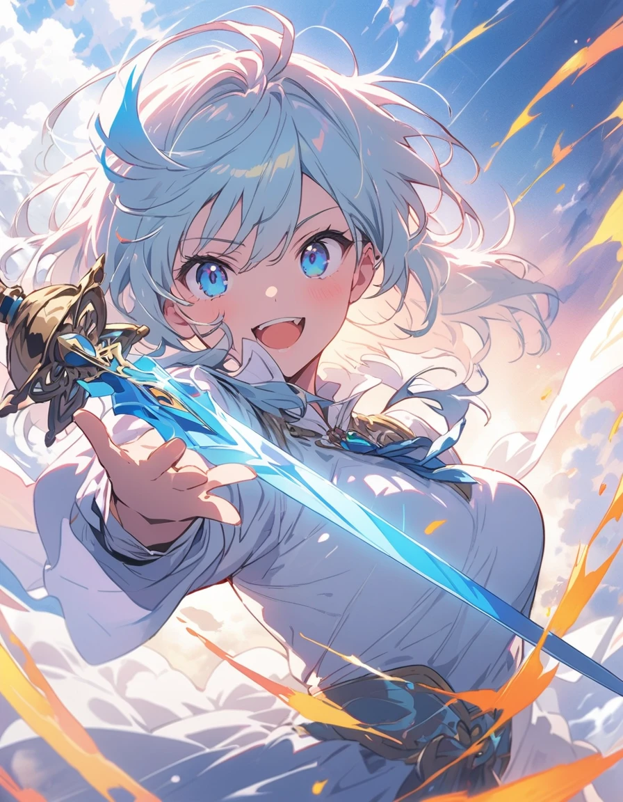 (masterpiece, highest quality:1.4), (Brother and sister:1.8、Handsome Men and Beautiful Women:1.4)、(Rapier in one hand)、(beautiful rapier)、(Stylish fantasy costumes)、Cinematic Light, colorful, High Contrast, an epic fantasy、Epic Battles、joint struggle、flash、(highest quality、masterpiece、High resolution、detailed)、animeスタイル、Flat Style、(eyes shining iridescent colors illuminated light,、detailedな美しい顔), BREAK,extremely detailed、floating, (High saturation), Dynamic Angle、anime