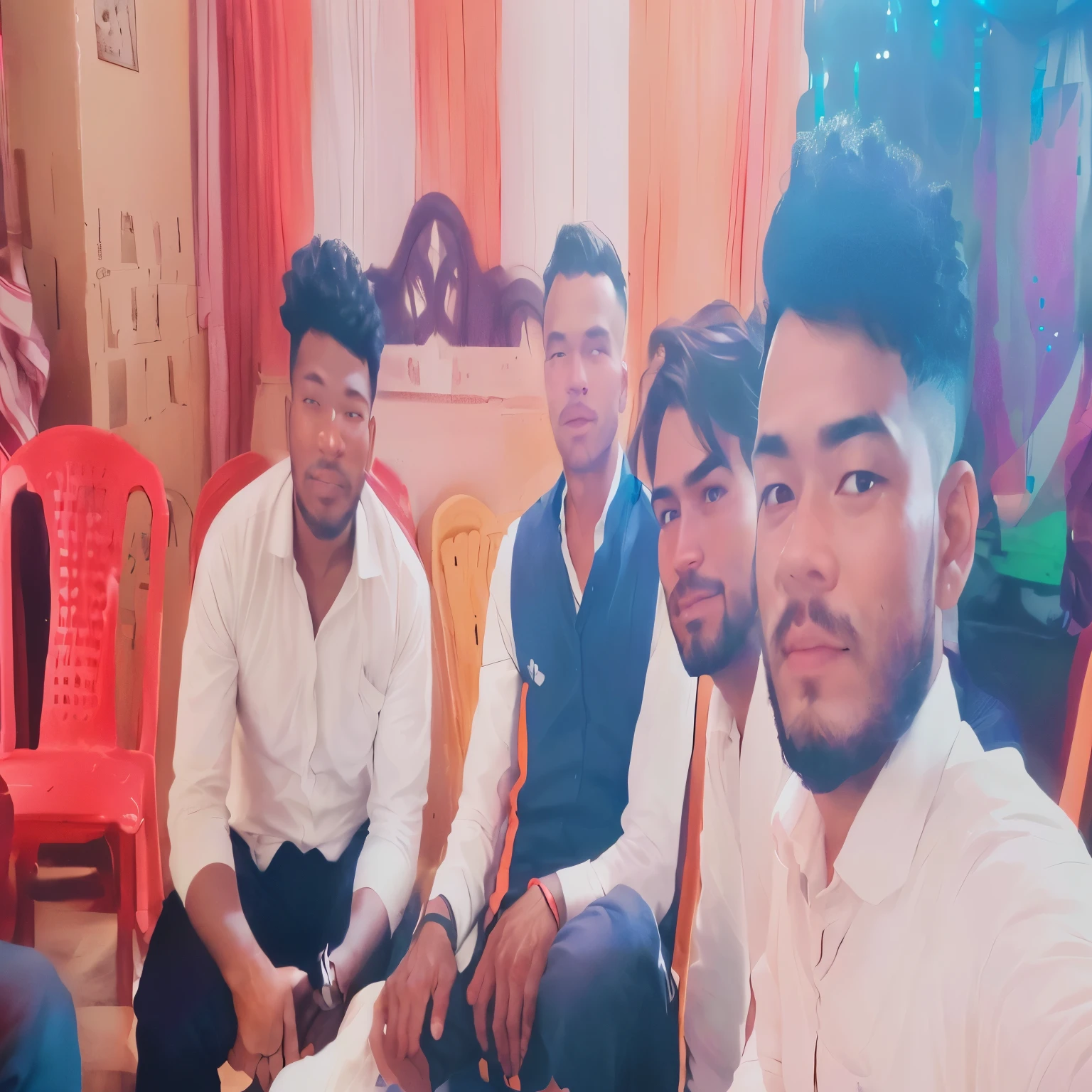 several men sitting in a room with a baby in their lap, candid picture, in group photograph, very very low quality picture, very artistic pose, with accurate face, very accurate photo, photo taken in 2 0 2 0, profile picture, taken with the best dlsr camera, competition winning, marvelous expression, very clear picture, candid photo, candid photograph, artistic pose