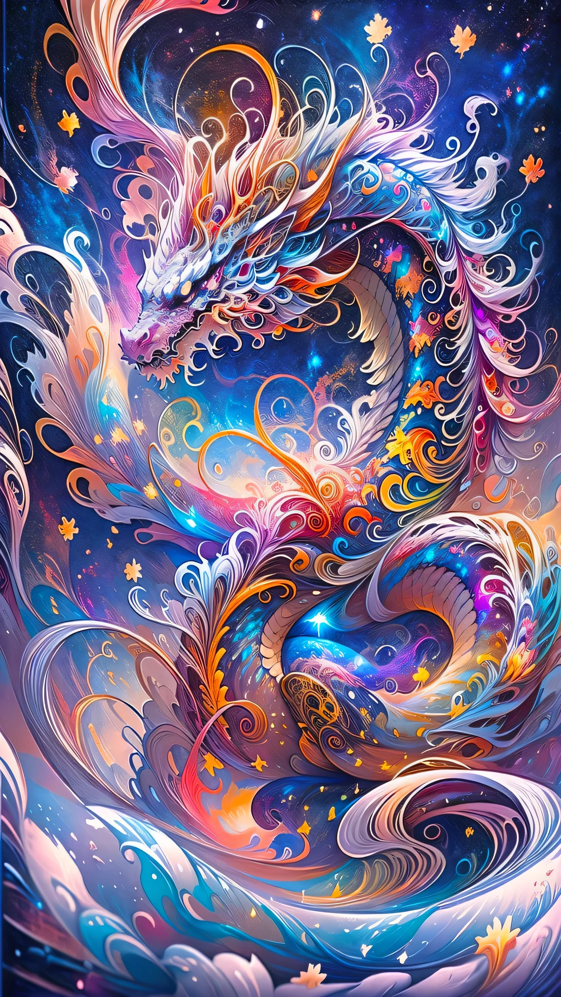 (RGB Color, Very bright color, Ultra high color, Super natural color saturation)、Long red beard、Red glowing eyes、