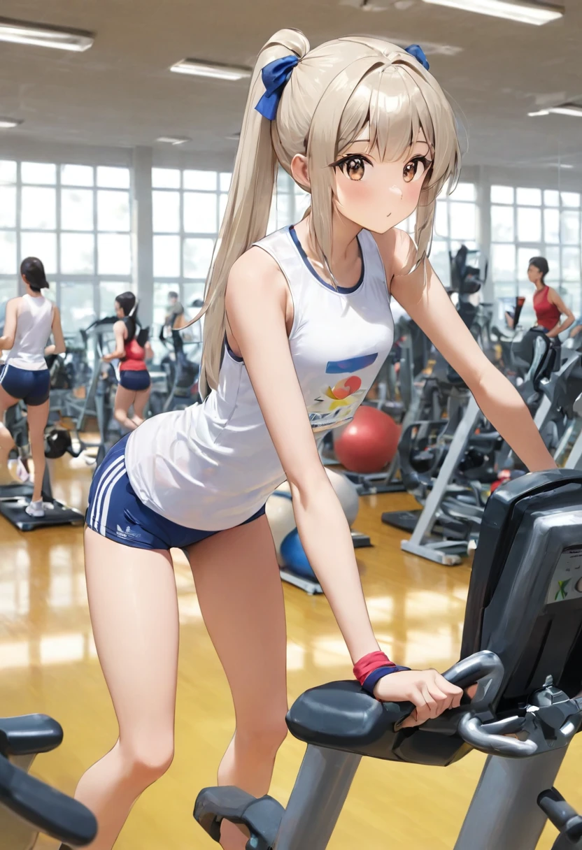 Bimbo girl AT gym 