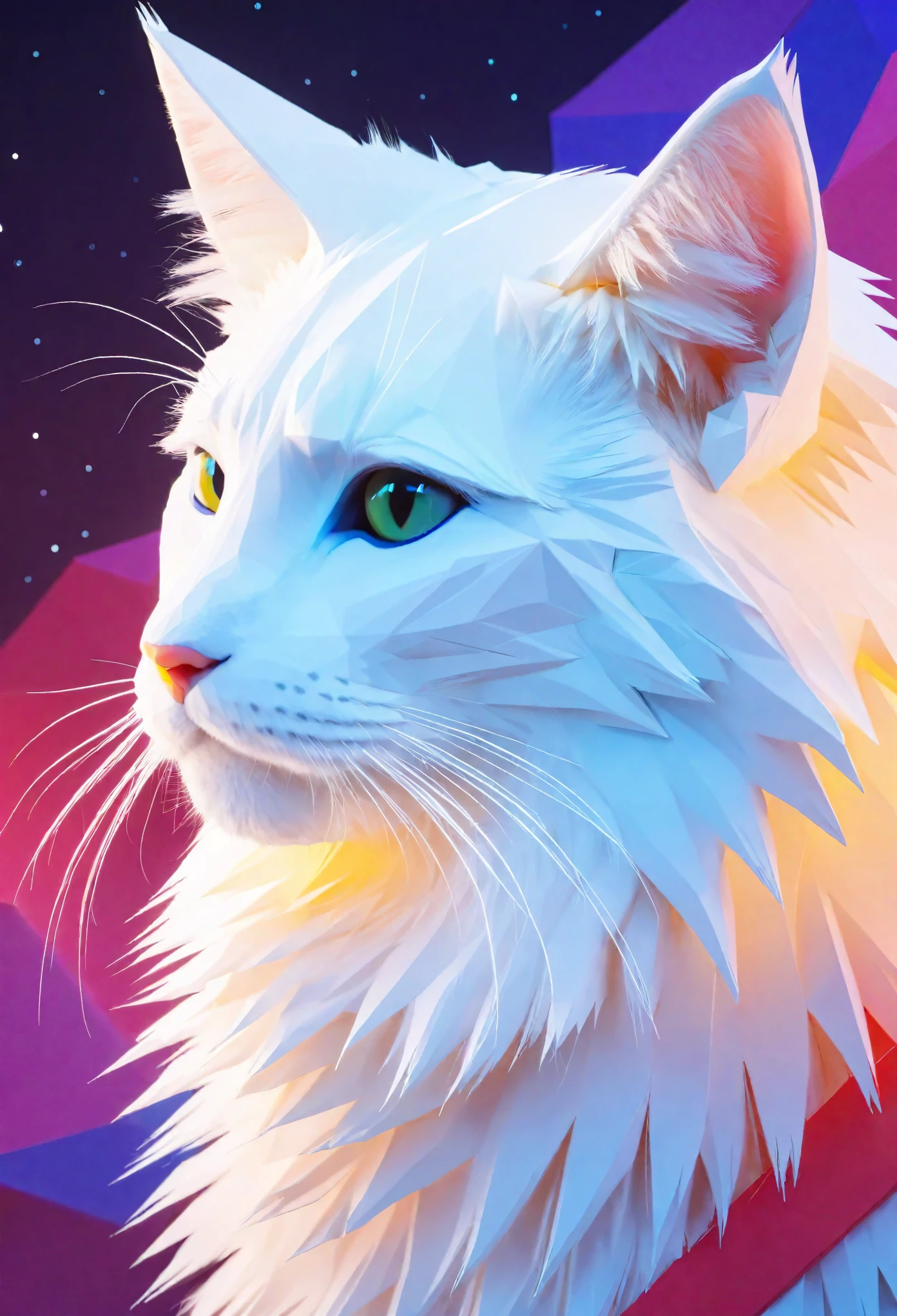 Low Poly 2D Graphics - Hyper Light Drifter \(game\),cat,laPerm,8K wallpaper