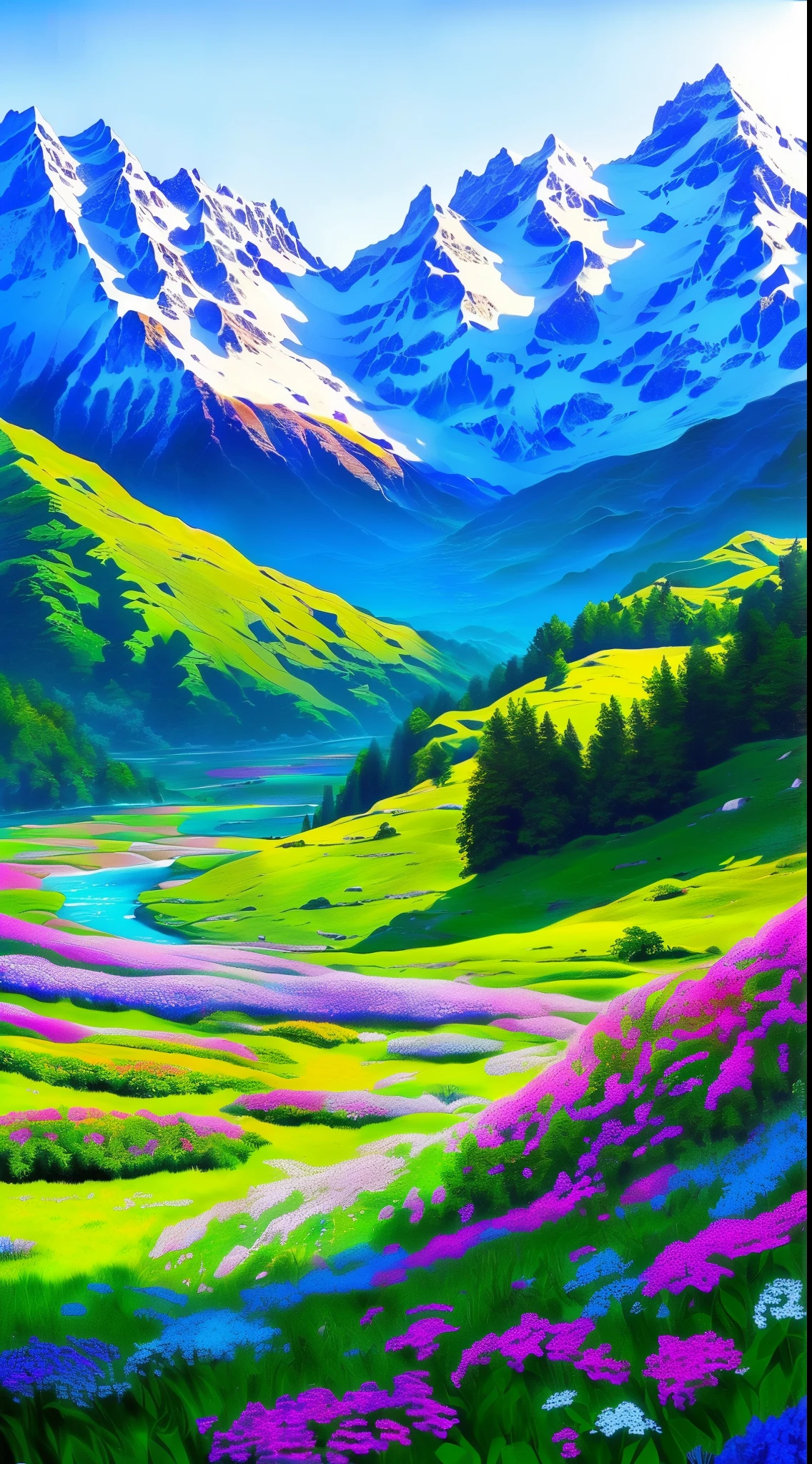 Take a visual journey to Valley of Flowers National Park in Uttarakhand, India. Recreating the vivid colors and delicate beauty of this UNESCO World Heritage Site、Showcase your artistic talents。. Blooming Flowers々I draw a vivid grassland decorated with, Includes rare species found only in this alpine region. Add a majestic waterfall cascading down a mossy cliff, Towering against the clear blue sky、Surrounding snow-capped mountains々Capture the majestic scenery of。. With your artwork、Capture the untouched charm and natural splendor of this hidden gem。.
