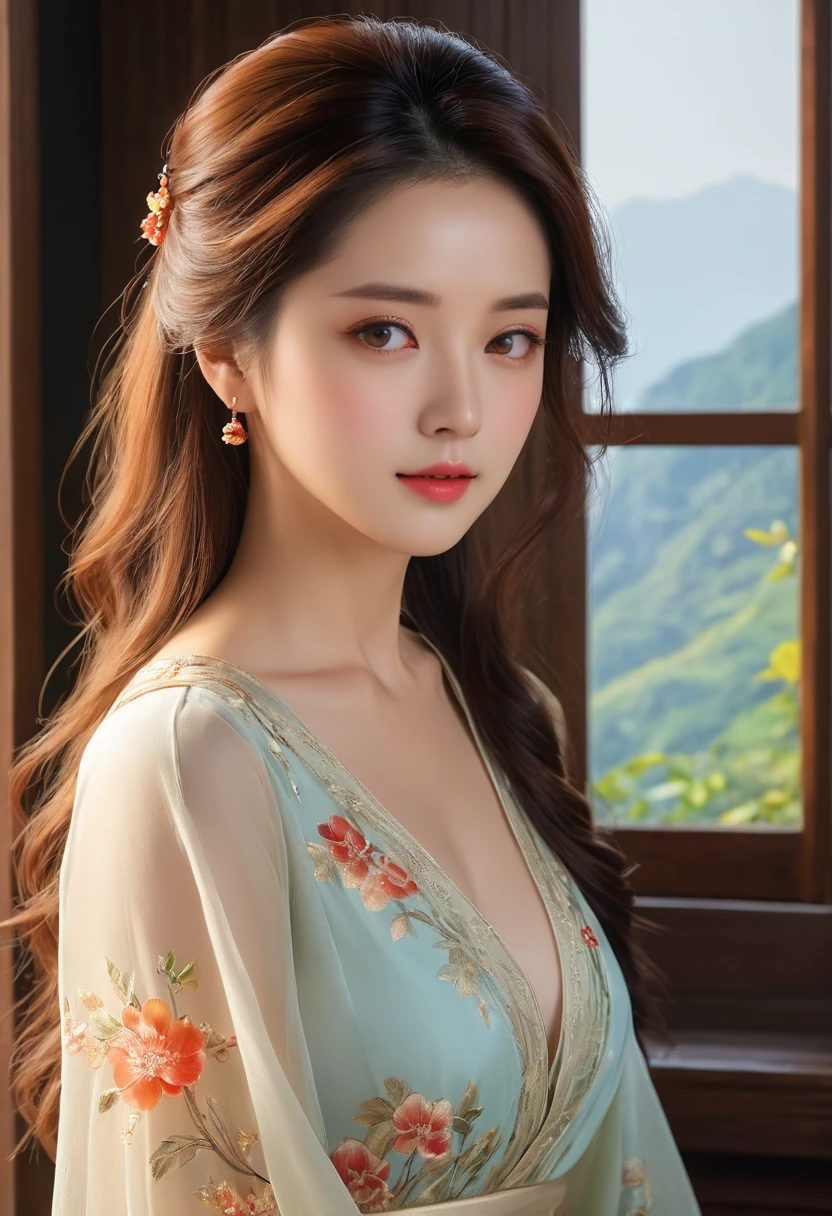 ((1.woman、alone))、{{masterpiece、highest quality、(((Realistic、Photorealistic:1.37)))、((alone))、8K quality、Very delicate and beautiful、wonderful、Official art with attention to detail、that&#39;that&#39;Ridiculous、Incredibly that&#39;that&#39;Ridiculous、Large file size、Very detailed、Very detailed、Cinema Lighting}}、High resolution illustration of a girl covered in sticky white cement, white, thick, robe gamis unbuttoned loose openend, no bra. Show nipples comfortable, comfortable, Close-up shot, Detailed Texture, Delicious Scent, Flavorful sensation, Warm and appetizing,