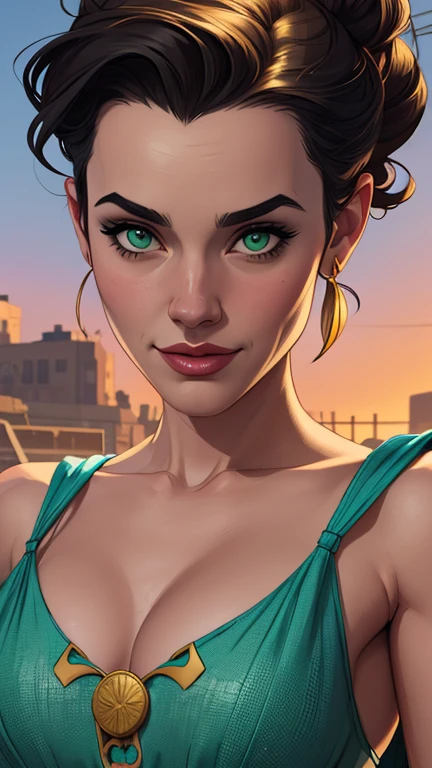 estilo de GTA desenho animado:1.2), Tinker Bell um close up de uma mulher em um vestido verde com uma espada, extremely detailed , Wlop Ross sorteios, sedutor elfo princesa cavaleiro, ashé, garota de armadura, girl of the zodiac knights, style Cartoon style digital illustration GTA style garota elfa, uma guerreira loira sexy, uma guerreira loira esmeralda, elfa, Ross Draws 1. 0, even model |Cartoon style digital illustration GTA styledetalhada fofa, design de personagem retrato, beautiful digital illustration, retrato de alta qualidade, arte em quadrinhos, retrato do design do personagem, without clothes and medium breasts cartoon style female character dressed Tinker Bell smile and six small medium portrait mode waist up with lots of gold around other precious stones portrait mode waist up southern queen Jennifer Connelly Scenery GTA dominatrix gold coins chest with jewels with her boyfriend military style black bearded man armed a close up of a woman in a green dress with a sword, extremely detailed , Wlop Ross sorteios, sedutor elfo princesa cavaleiro, ashé, garota de armadura, girl of the zodiac knights, style Cartoon style digital illustration GTA style garota elfa, uma guerreira loira sexy, uma guerreira loira esmeralda, elfa, Ross Draws 1. 0, even model |Cartoon style digital illustration GTA style