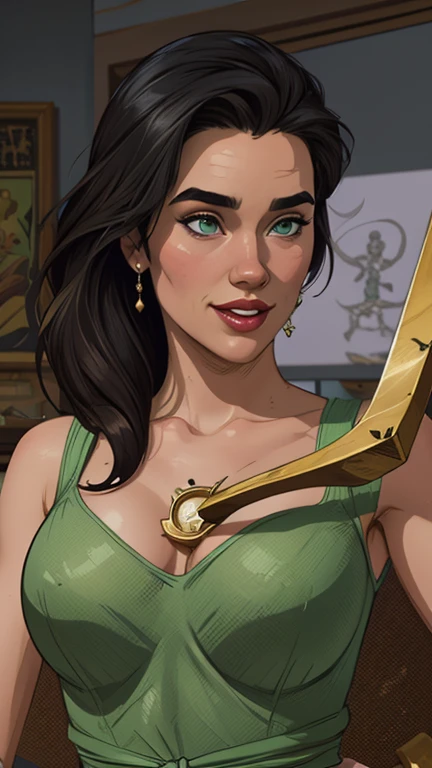 estilo de GTA desenho animado:1.2), Tinker Bell um close up de uma mulher em um vestido verde com uma espada, extremely detailed , Wlop Ross sorteios, sedutor elfo princesa cavaleiro, ashé, garota de armadura, girl of the zodiac knights, style Cartoon style digital illustration GTA style garota elfa, uma guerreira loira sexy, uma guerreira loira esmeralda, elfa, Ross Draws 1. 0, even model |Cartoon style digital illustration GTA styledetalhada fofa, design de personagem retrato, beautiful digital illustration, retrato de alta qualidade, arte em quadrinhos, retrato do design do personagem, without clothes and medium breasts cartoon style female character dressed Tinker Bell smile and six small medium portrait mode waist up with lots of gold around other precious stones portrait mode waist up southern queen Jennifer Connelly Scenery GTA dominatrix gold coins chest with jewels with her boyfriend military style black bearded man armed a close up of a woman in a green dress with a sword, extremely detailed , Wlop Ross sorteios, sedutor elfo princesa cavaleiro, ashé, garota de armadura, girl of the zodiac knights, style Cartoon style digital illustration GTA style garota elfa, uma guerreira loira sexy, uma guerreira loira esmeralda, elfa, Ross Draws 1. 0, even model |Cartoon style digital illustration GTA style