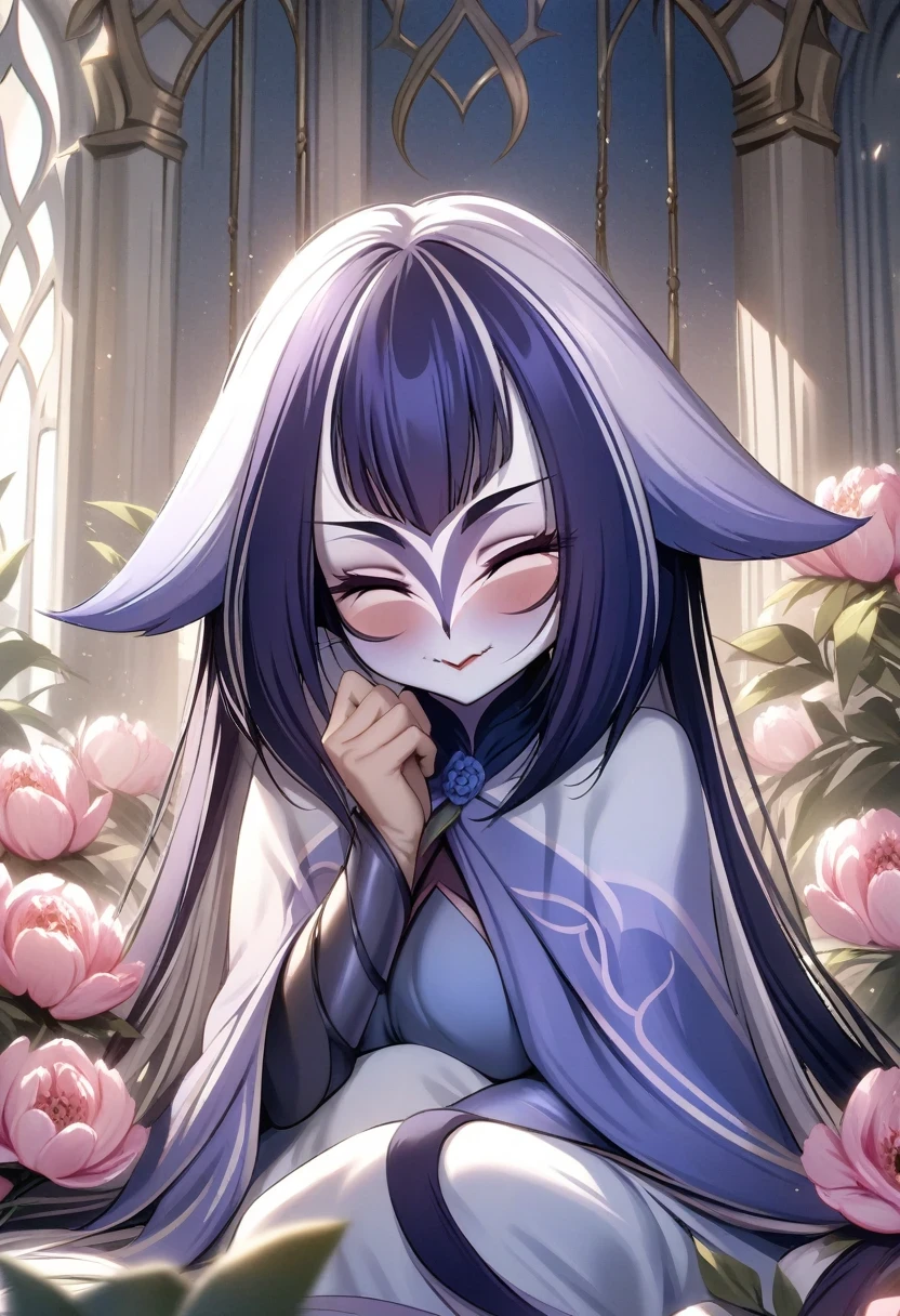 (shylily/(Twich/):1.5),(masterpiece:1.2),(best quality:1.2),（On the table）,（high detail）nightmare、one、、Double teeth、Suit、tie、Black Corner、Black bat wings and tail、Sitting in a big chair、Put hand on cheek、A mysterious smile emerged、The bed is far away、Dead、turbid、turn off the lights