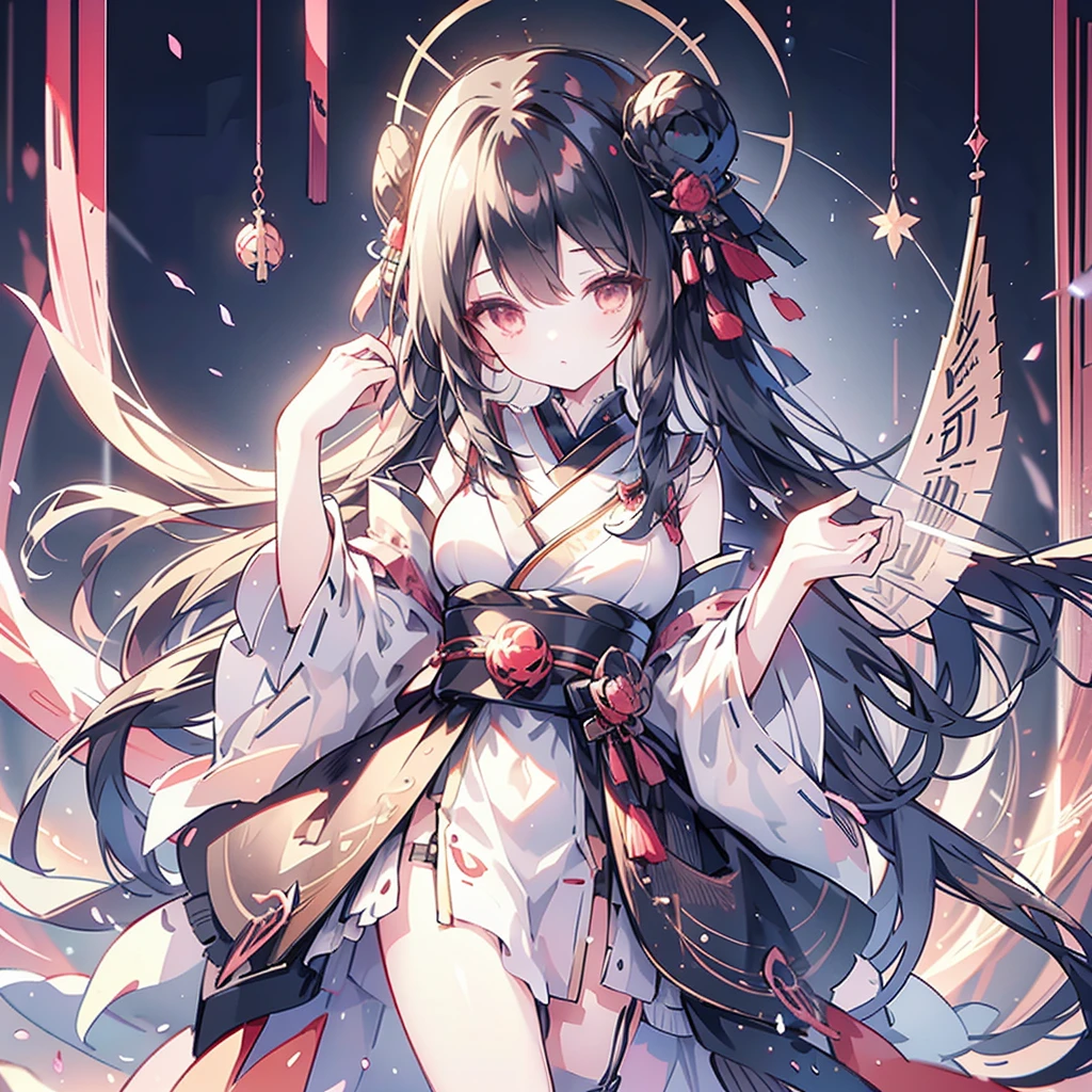 She has black wavy hair that is longer than the Japanese hair.，Eye color: rose，Attributes are weak and dark。C CUP，Has a melon seed face，Height 150cm，A gentle brother。