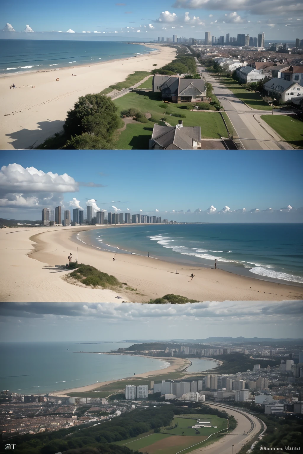 create five pictures based on the novel ocean city by R.T. Acron