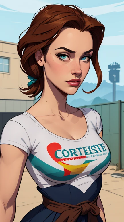Personagem mulher estilo atompunk Fallout 4 Rainha Anna de Arendelle com marcas de guerras Imagem de desenho animado de uma mulher .Ilustra??o estilo desenho animado, estilo de arte dos desenhos animados, estilo de arte dos desenhos animados, digital illustration style, estilo atompunk design de personagens altamente detalhado, arte digital detalhada coragem, Forest fan art, Design de personagens de retrato, beautiful digital illustration, retrato de alta qualidade, Arte em quadrinhos, mulher jovem cabelo com transas lindas . Queen Anna of ArendelleBeautiful lined eyes Medium large bust and wonderful sexy clothes. image expression of sexual desire from waist to head illustration Queen Anne of Arendelle atompunk style Fallout 4 there is a man with a beard and a shirt without a beard, grosso, O cara, arte digital. @Cartoon style digital illustration GTA style, solo portrait 🎨🖌️, Corpo do pai, photorealistic de arte, commission, commission for high res, arte masculina, estilo de arte realista, detailed Admirador de arte, highly detailed exquisite Admirador de arte, Admirador de arte, musculoso, de arteCartoon style digital illustration GTA style