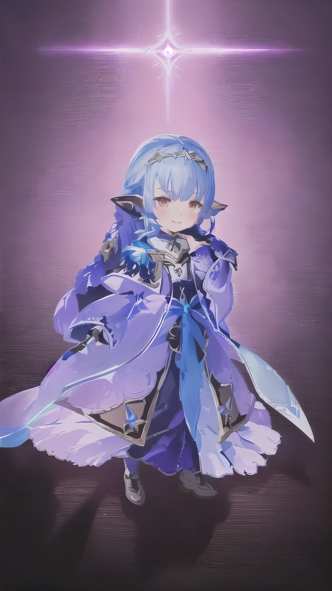 anime girl in a long dress with a sword and a sword, granblue fantasy, lalafell, ayaka genshin impact, official character art, pretty female cleric, crisp clear rpg portrait, shadowverse style, detailed character, genshin, cushart krenz key art feminine, portrait of a female mage, dressed with long fluent clotheoon、rabbit