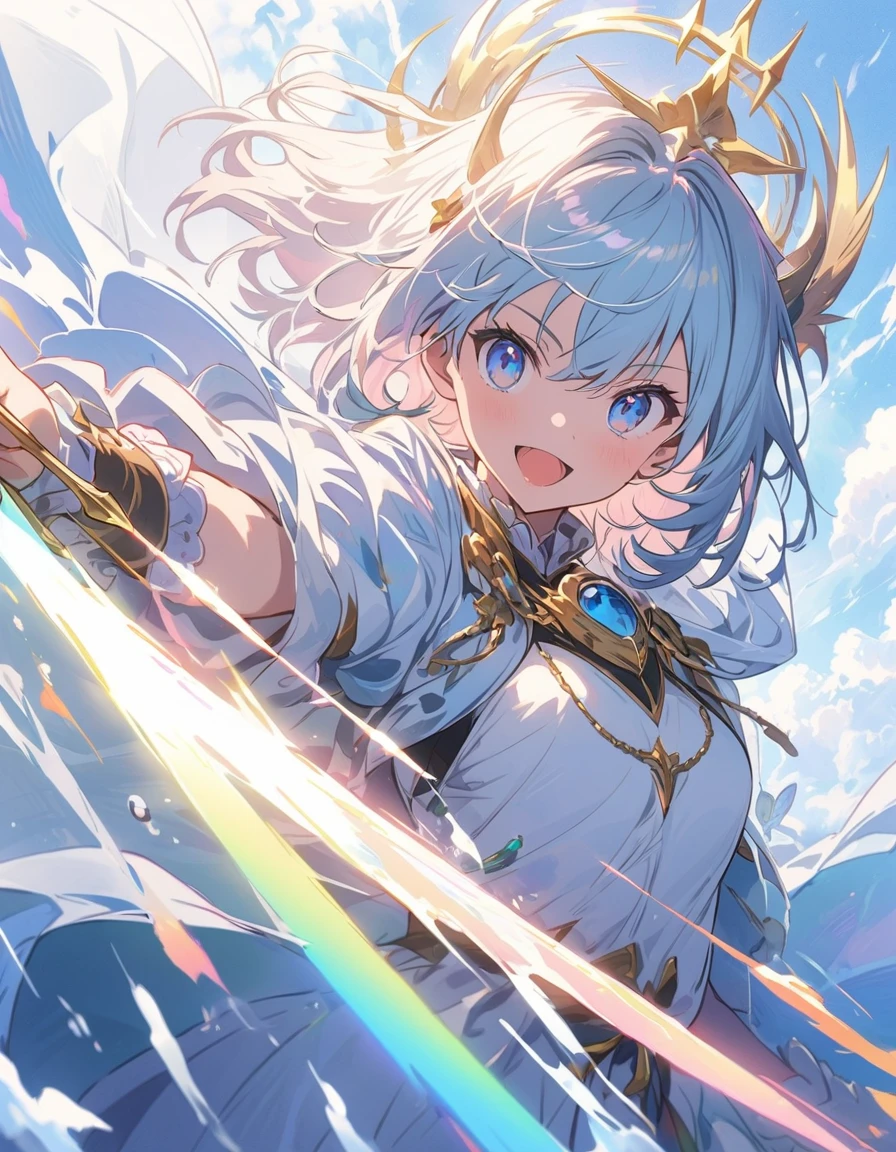 (masterpiece, highest quality:1.4), {(Brother and sister:1.8、Handsome Men and Beautiful Women:1.4)、(1 boy)、(1 girl)、背中合わせのBrother and sister、(Rapier in one hand)}、(美しいdetailedなデザインのレイピア)、(Stylish fantasy costumes)、Bazooka gun firing、Cinematic Light, colorful, High Contrast, an epic fantasy、Epic Battles、joint struggle、flash、(highest quality、masterpiece、High resolution、detailed)、animeスタイル、Flat Style、(eyes shining iridescent colors illuminated light,、detailedな美しい顔), BREAK,extremely detailed、floating, (High saturation), Dynamic Angle、anime