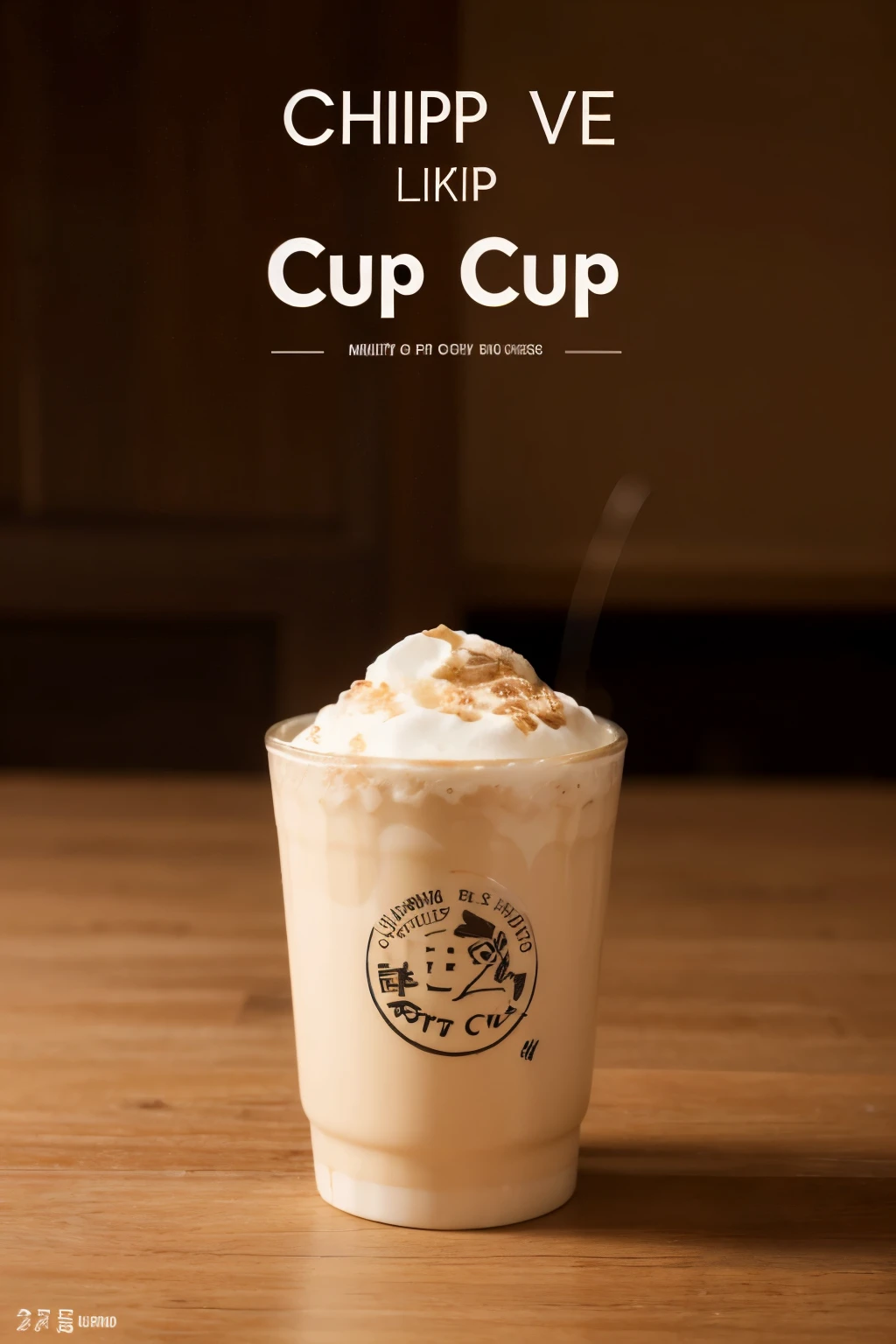 ((hot milk tea)) ((white Cup ))((chaaye khana logo on the cup))((brown back ground)