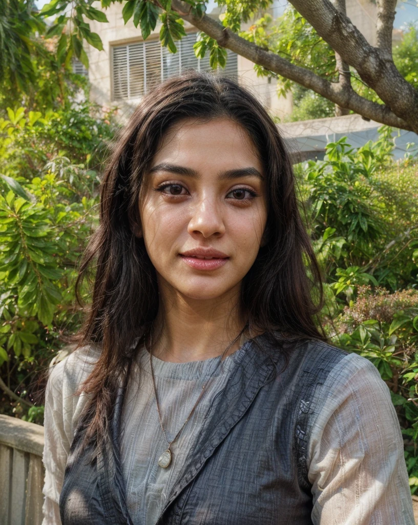 south asian facial features. girl. Should look very beautiful. pretty. Highly detailed and hyper realistic. The skin texture should be highly detailed and extremely accurate. thick black hair and brown eyes. Face must be accurate. Highly detailed face and facial features. Extremely accurate representation of face and facial features. Face should be highly detailed and hyper realistic. Every thing from the body should be extremely perfect and realistic. hyper realistic. Skin texture is natural and realistic. Face is realistic and extremely detailed. Eyes are detailed and accurate. Highly accurate. eyes should be realistic and accurate. hyper detailed. perfect details. realistic proportions. hyper realistic skin texture. smiling. black eyes. eyes are black.