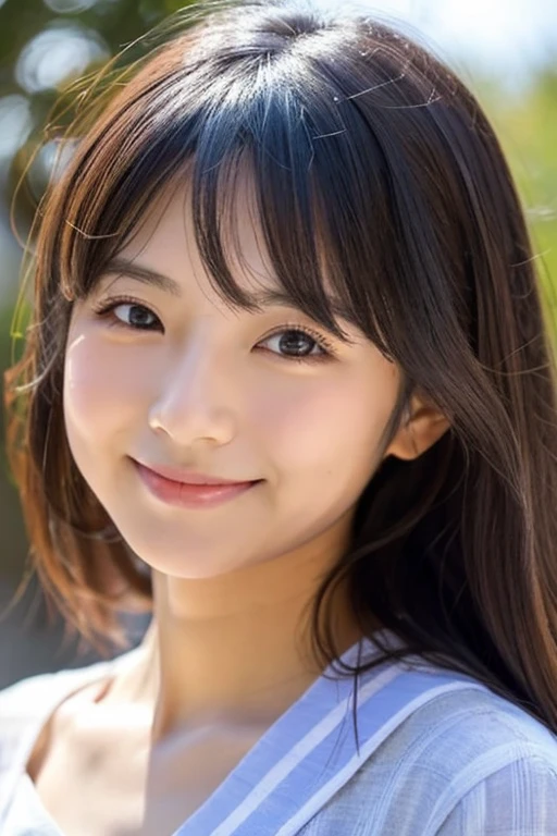 Please draw a cute Japanese woman