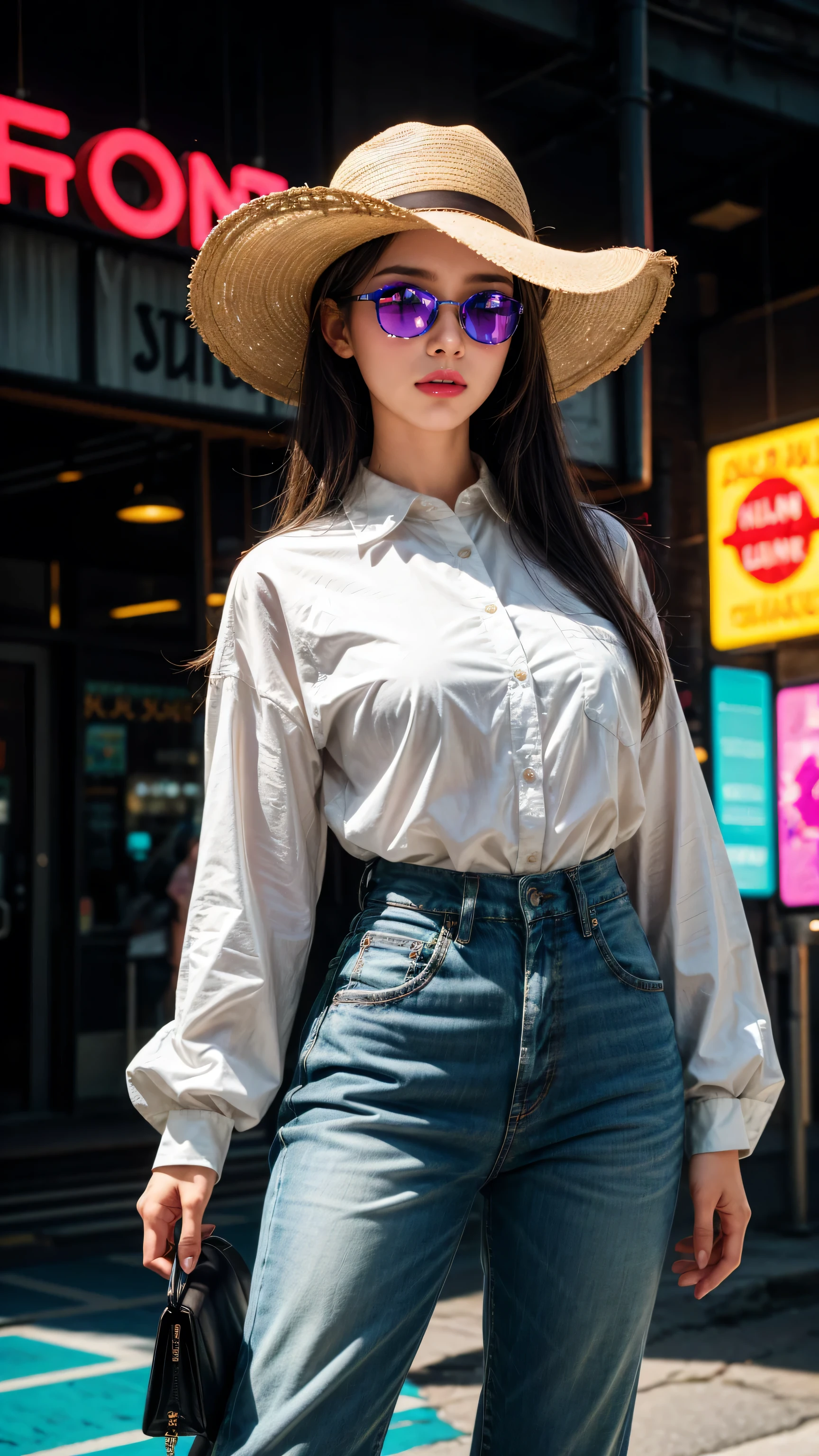 Cowgirl holding blank banner Amish clothing shirt oversized pants attractive eyes stunning face creamy hair gorgeous hair cowgirl outfit amazing clothes stunning colors amazing colors very detailed and beautiful sun background sunglasses and her nerdy friend and stunning background, Amazing wallpapers, Liv Taylor, Hayek, Very detailed and beautiful wallpapers, HD Images - Auto Fonts - Neon Fonts,, , Neon Blue, Neon lights in different colors, Cyberpunk,, Colorful neon lights