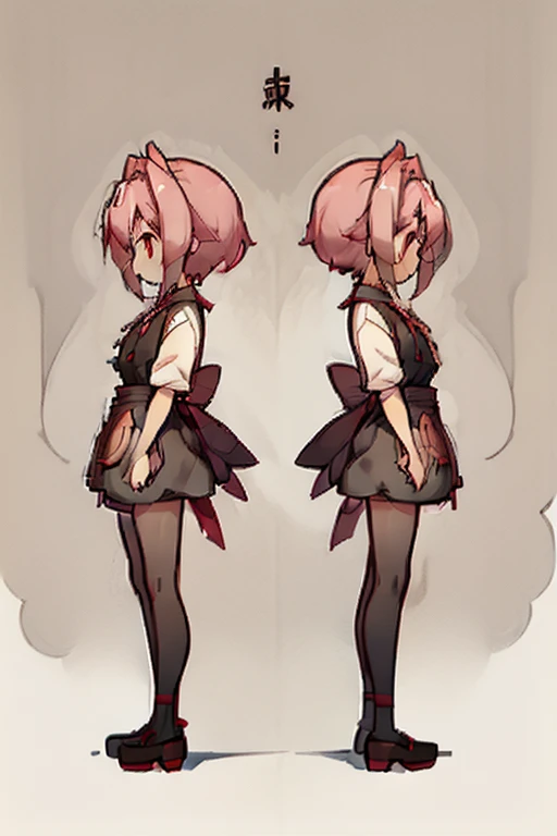 girl, cute, Guangdong morning tea, shrimp dumplings, shrimp, wearing apron, light pink hair, standing posture, IP, blind box, haughty expression, proportional three headed body, Q version