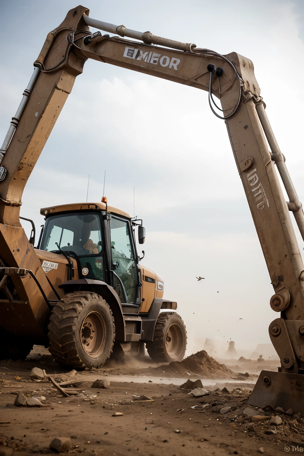 excavator,Cartoon Style