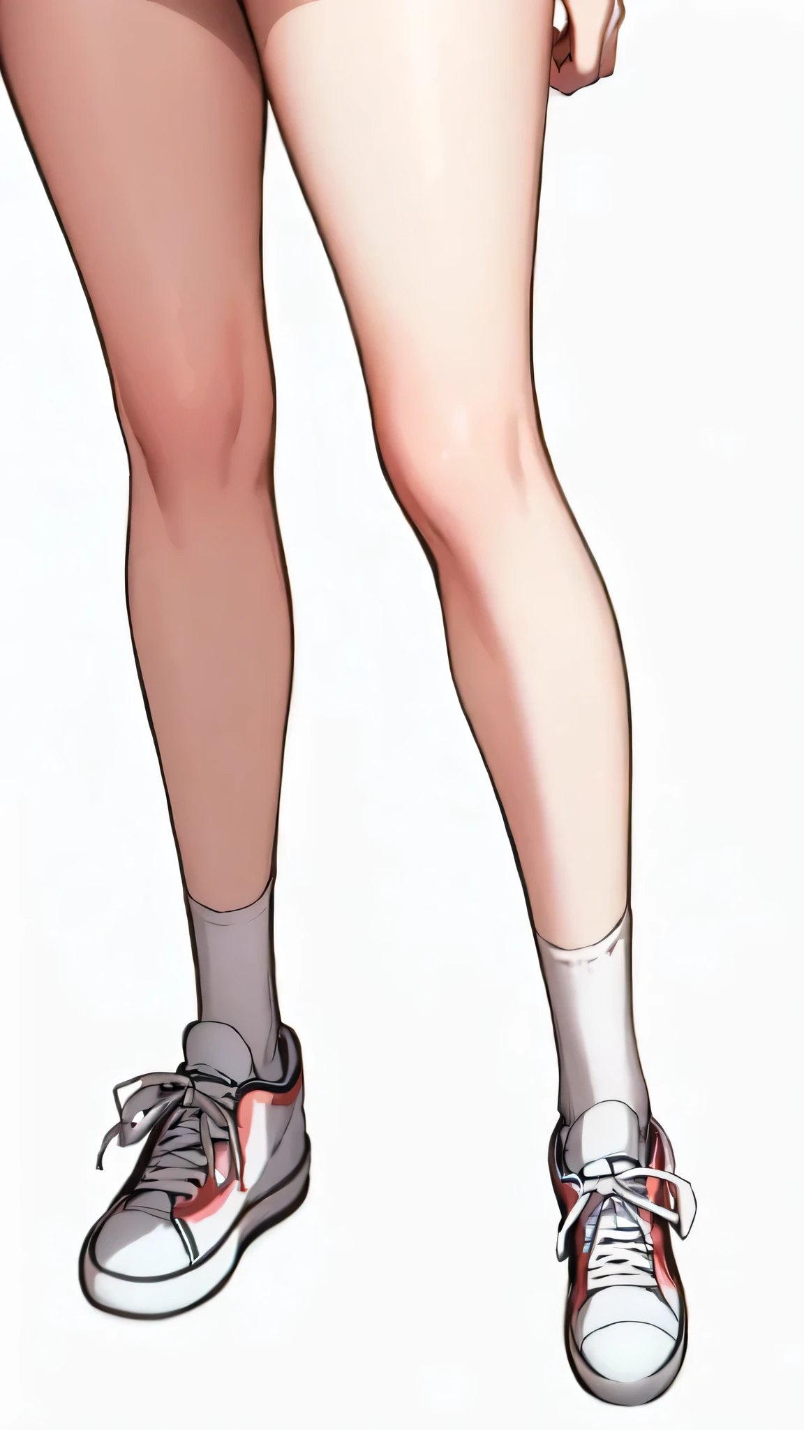 (best quality:1.5, highres, UHD, 4K, detailed lighting, ((ultra high quality)), ((ultra detail)), 1 girl solo, anime girl with ponytail and tie in a, black hair, anime moe artstyle, as an anime character, wearing , wearing a , nagatoro, an anime girl, cel shaded anime, wearing japanese , Ezra scarlet, beautiful anime high school girl, ((uniform high school)), wearing short sleeve white shirt white tie, female anime character, anime character, in an anime style, ((full body)), converse, converse high, (medium breasts), highly detailed face, cool, tomboy