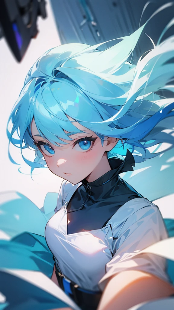 Light blue hair