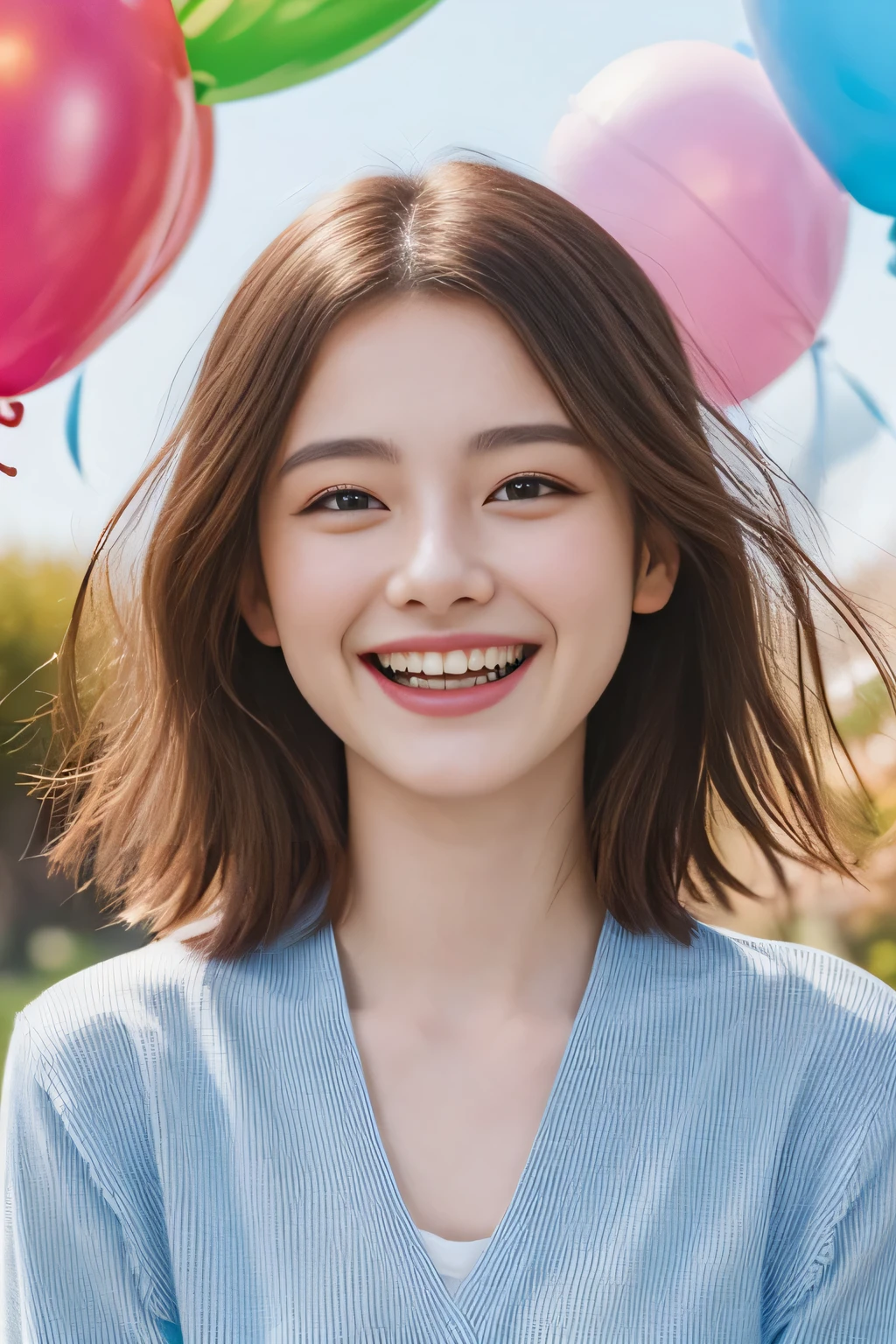 (8k, 超A high resolution, highest quality,masterpiece:1.2),(19 years old:1.2)、(Sincere laughter)、(avert your eyes)、8k resolution、Japanese girl's life々Beautiful portrait、Photorealistic、超A high resolution、highest quality、 (Rich milk, Cleavage:1.2),(tank top and no bra :1.3)、(From below:1.2)、Sit on a chair、Arms crossed、、(High-end cafe:1.4) 、break、 (Natural skin texture、Detailed skin、Hyperrealism、Ultra Sharpness)、Intricate details、Depth of written boundary、Dim lighting、Beautiful limbs、Perfect Anatomy、hposing Gravure Idol、、Fashion model posing、great work、