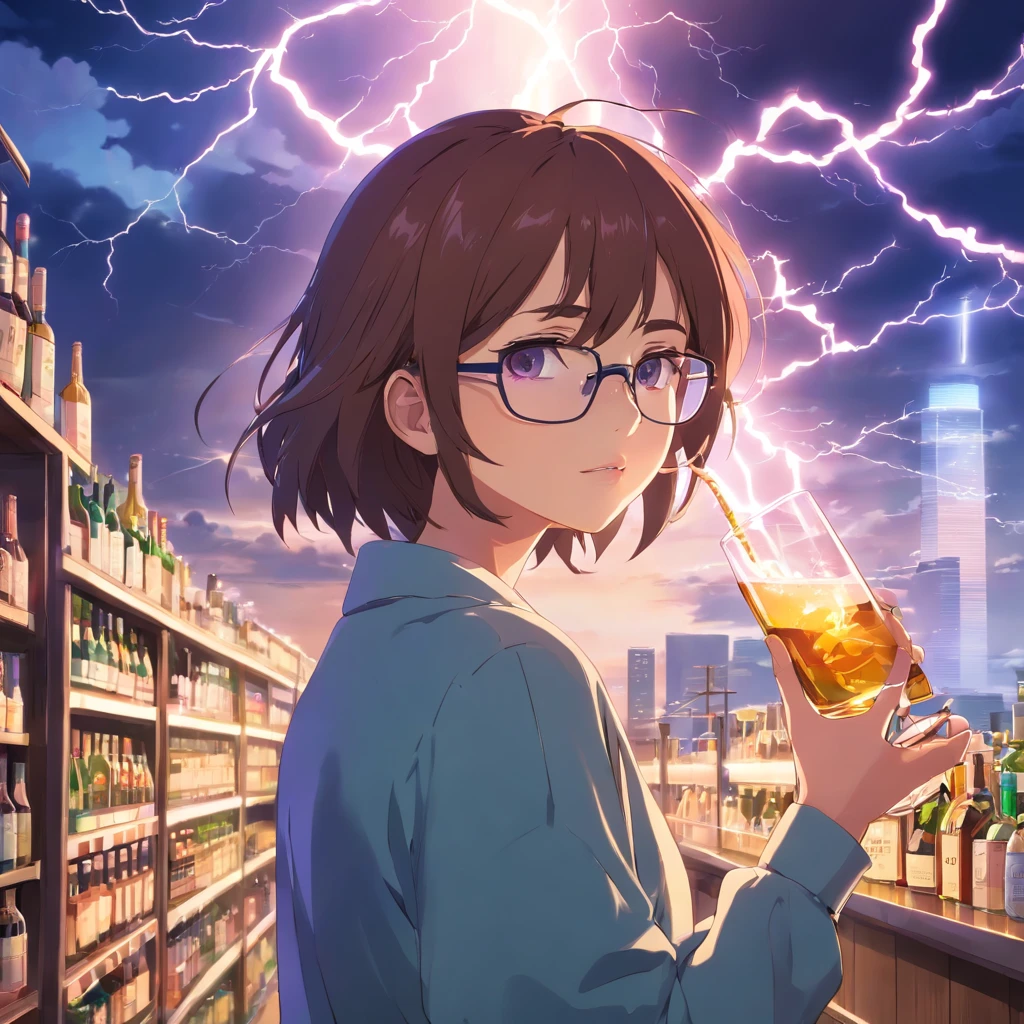 unique lightning woman Glasses liquor