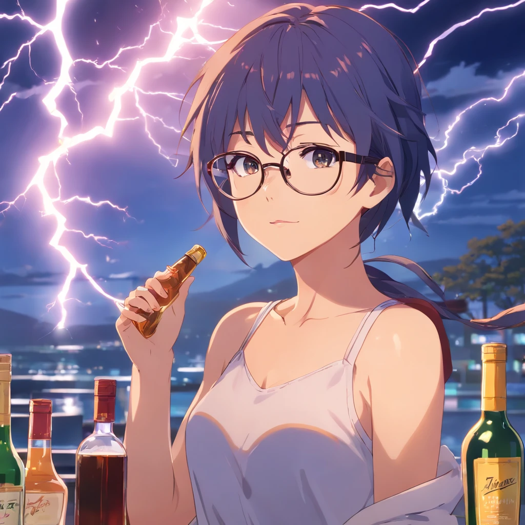 unique lightning woman Glasses liquor