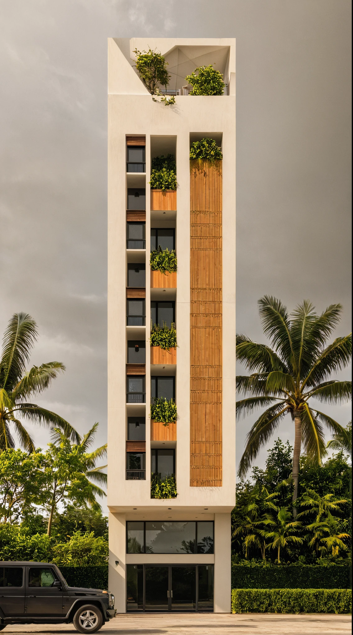 chef-d'artwork, high quality, best quality, authentique, Great detail, en plein air, villa de plain-piedXL, credit group, style de maison moderne dans la rue ,escaliers, mur blanc ,route,pavement, herbe, des arbres, ciel, nuage, (day light:1.1)