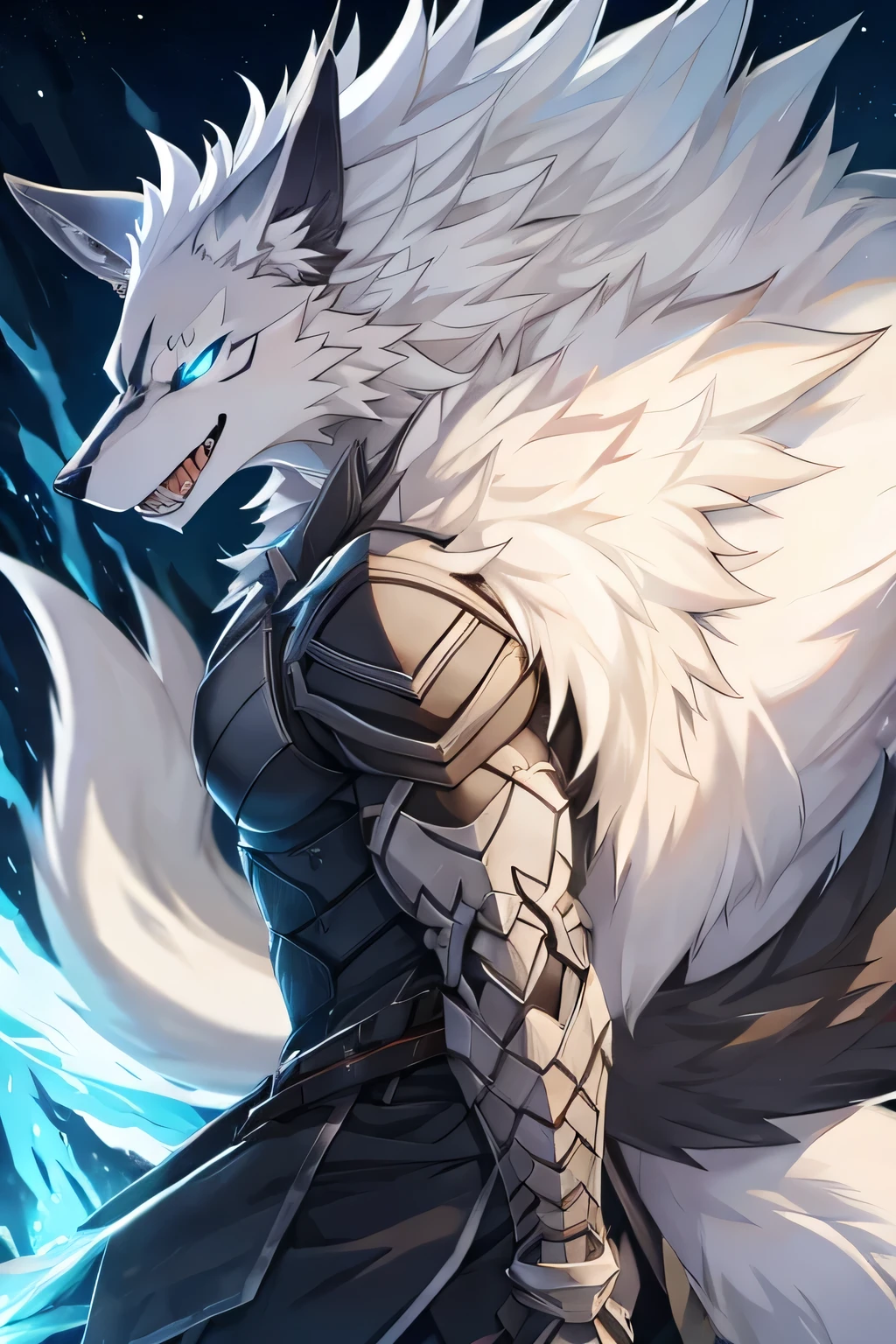 Jormungand, wolf form, white fur
