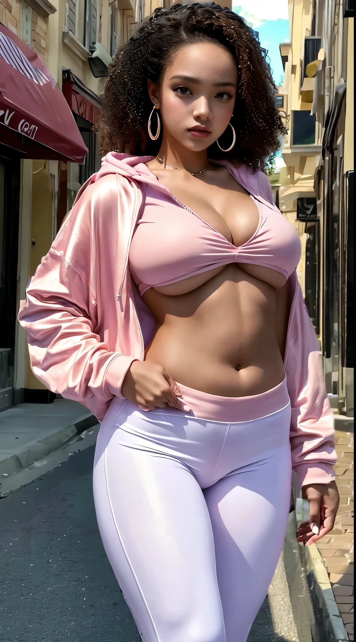 An attractive girl of mixed African and Asian descent.