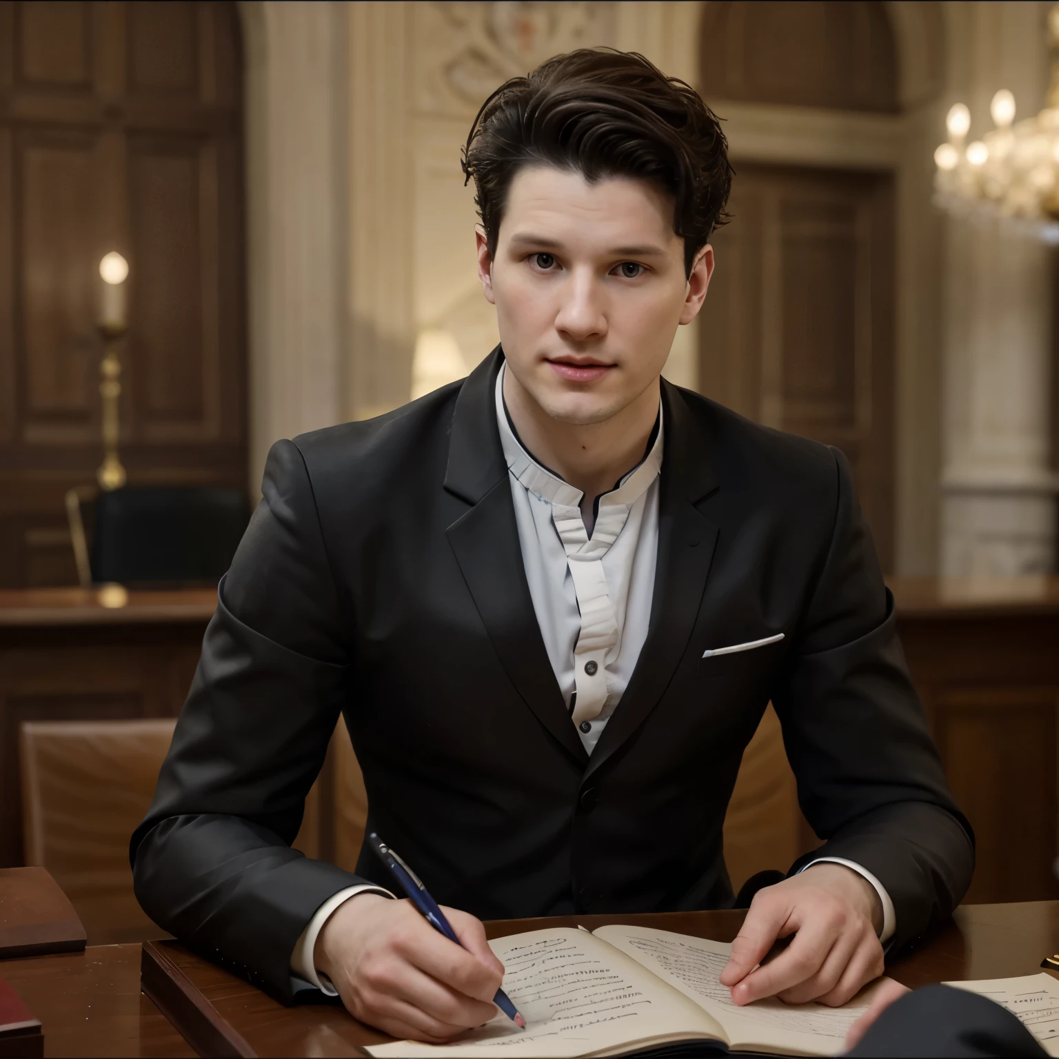 Bryan Dechart Duc de Bourgogne dans un grand bureau