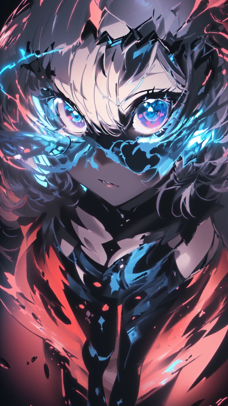 Close-up of a person wearing a black top, Danganronpa digital art, Best Anime 4K Konachan Wallpaper, anime art wallpaper 4k, anime art wallpaper 4k, anime art wallpaper 8k, Super colorful, Anime Moe Art Style, Anime Style 4k, anime wallpaper 4k, anime wallpaper 4k, ,High quality generation of dark female characters, Unreasonable,Her figure is extremely beautiful, Emphasizing the dark and crazy elements. Skillfully expressing the effects of light and shadow, detailed, The face and expression are carefully drawn..., Artistic elements add depth to the work, With a unique artistic touch. This film is visually stimulating、Aesthetically pleasing.,sketch (Character design sheet, same characters, whole body, Three-View, front, ~ ~ ~ side, return),Iridescent holographic