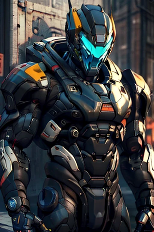 Robot, negro, with black sweater