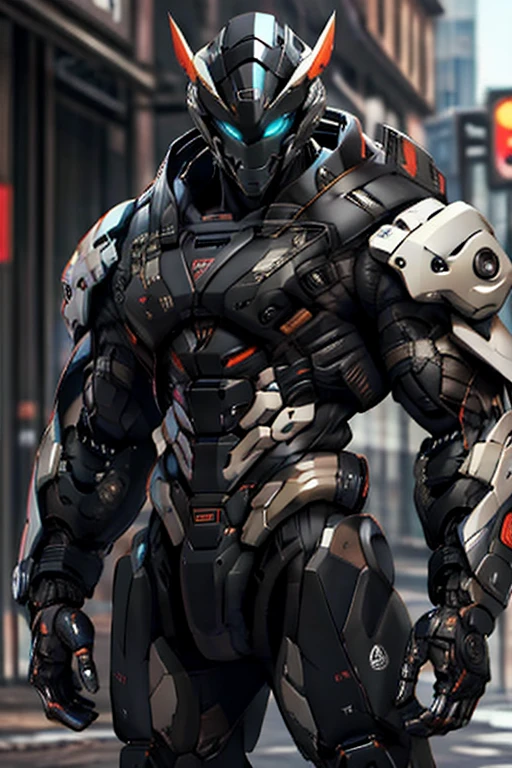 Robot, negro, with black sweater