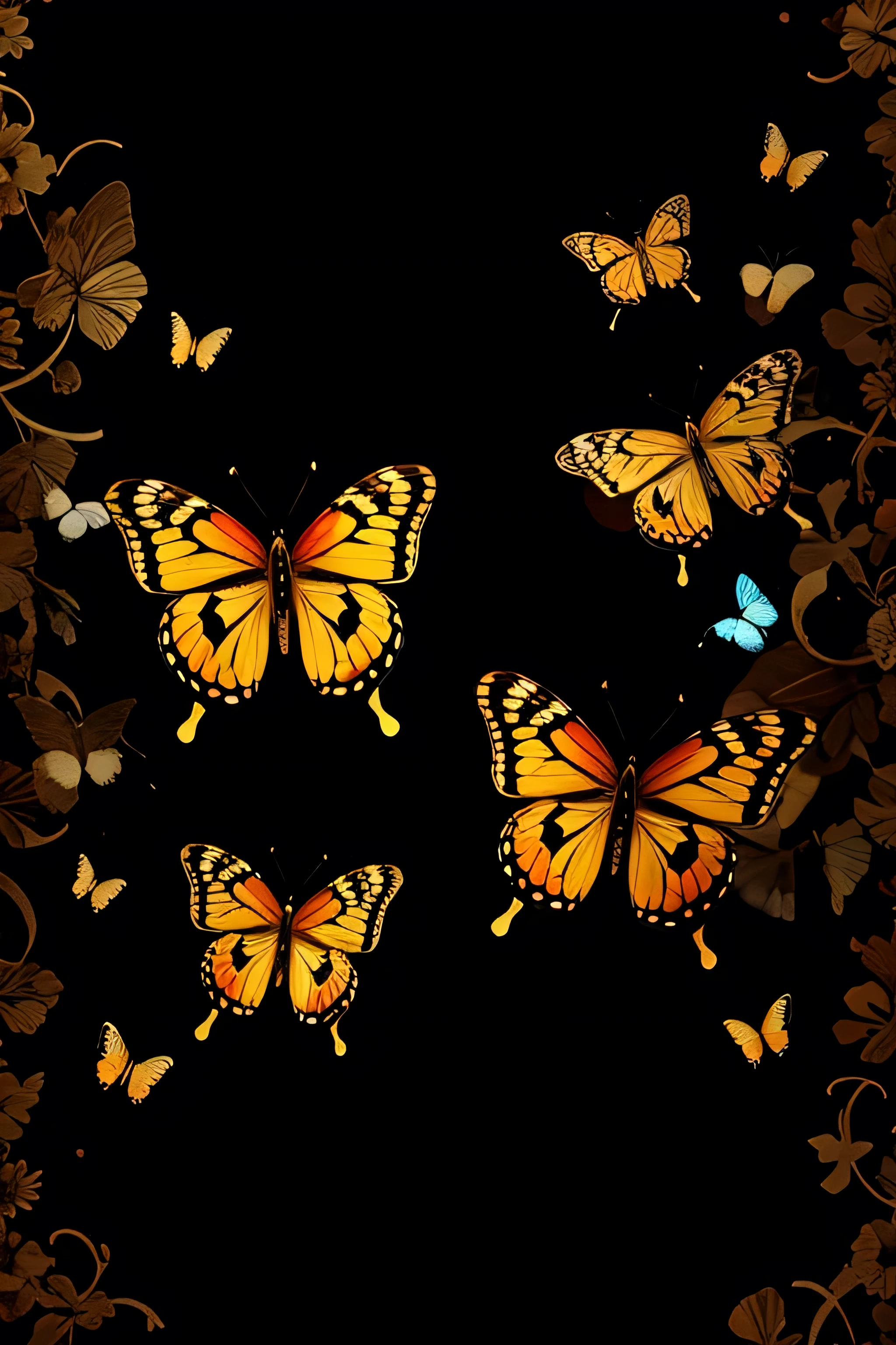 background with butterflies