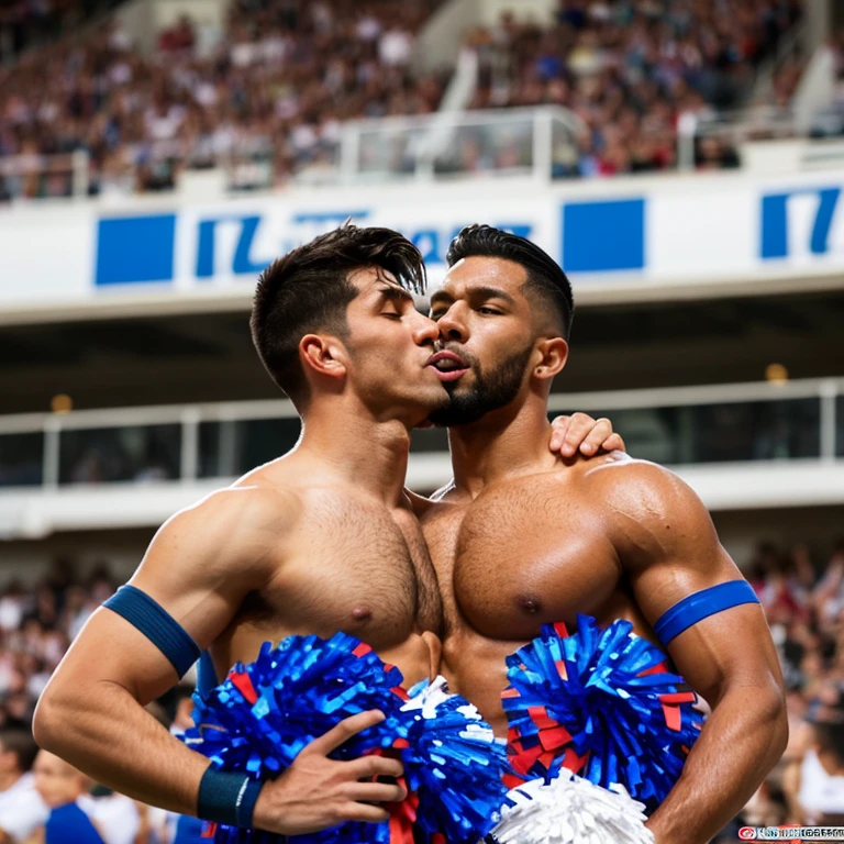 Capitan macho de futbol americano sumiso borracho y sin camisa, kissed and Abusado by a cheerleader gay man smaller, thinner y afeminado, bulto grande, desnudos, mostrando pectorales y abdominales completos,wet dreams, Big erection, besos, porno gay, fondled, Abusado, hiperrealismo