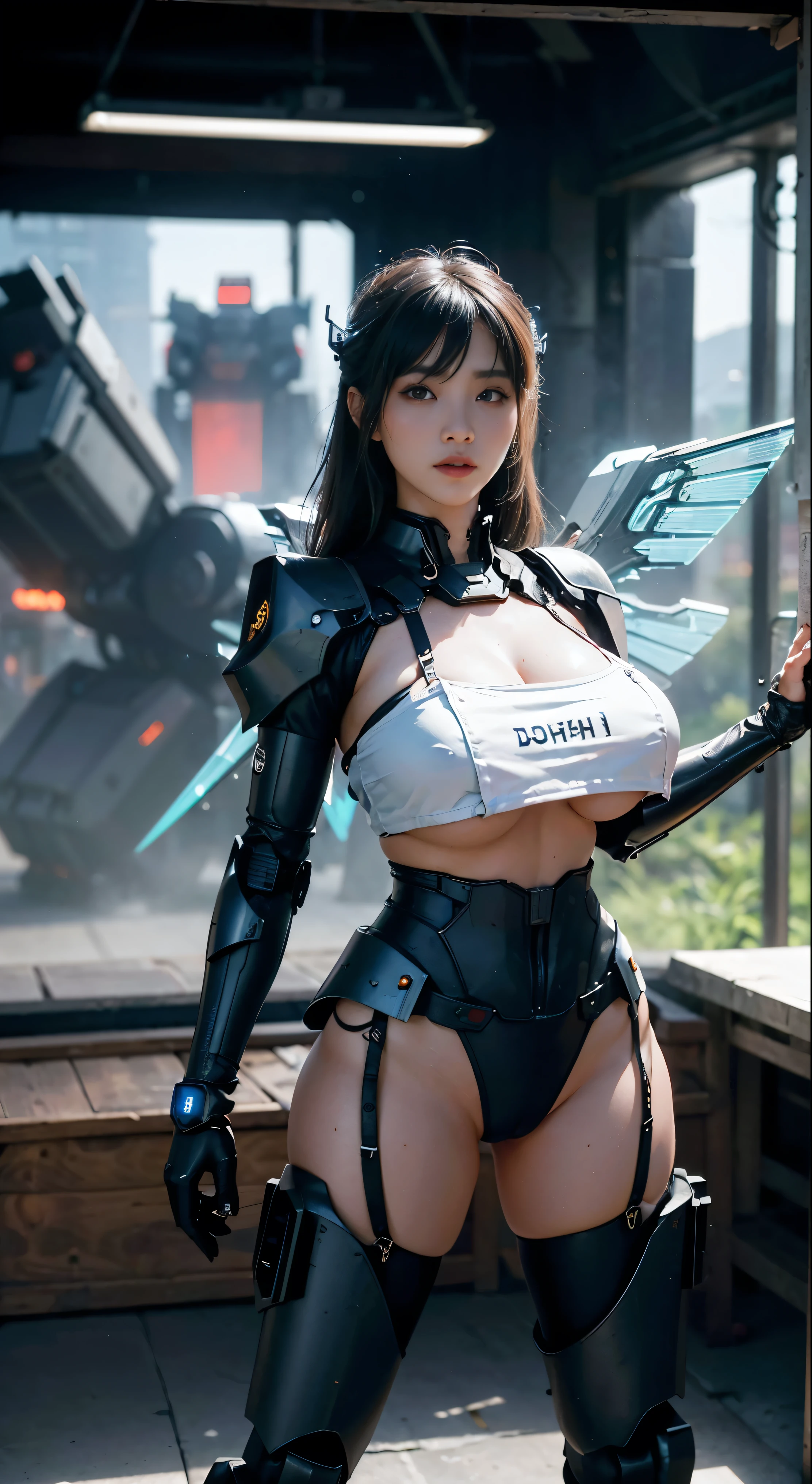 ((best quality)), ((Meisterwerk)), (sehr detailliert:1.3), 3D, nice, (cyberpunk:1.2), in Raum, Nebel, Halten_Waffe, laser, (1Female Mecha:1.3), sexy body, dem Publikum zugewandt, Glowing Augen, Full body, (fliegend, downcast, dynamisch, Motion blur: 1.4), (huge mech wings: 1.6), hoch schauen, glowing_Augen, Mecha, Panorama, Hintergrund ist Erde, Nebel, Raum, Partikel, Wirklichkeit, HDR (Hoher Dynamikbereich), Raytracing, NVIDIA RTX, super resolution, Unwirklich 5, Untergrundstreuung, PBR-Texturen, Nachbearbeitung, anisotrope Filterung, depth of field, Maximum clarity and overview, Mehrschichtige Texturen, Albedo- und Glanzkarten, Surface shading, Precise simulation of the interaction between light and matter, perfekte Proportionen, Octane Render, Zweifarbige Beleuchtung, wide aperture, niedriger ISO, White balance, Drittelregel, 8K RAW, Effiziente Subpixel, Subpixel-Volumenprodukt, (best quality),(japanisch:0.5),(Koreanisch:0.8), (Liu Yi Fei:1.5) lange Haare, (large breast:1.2),(underboob:1.5)