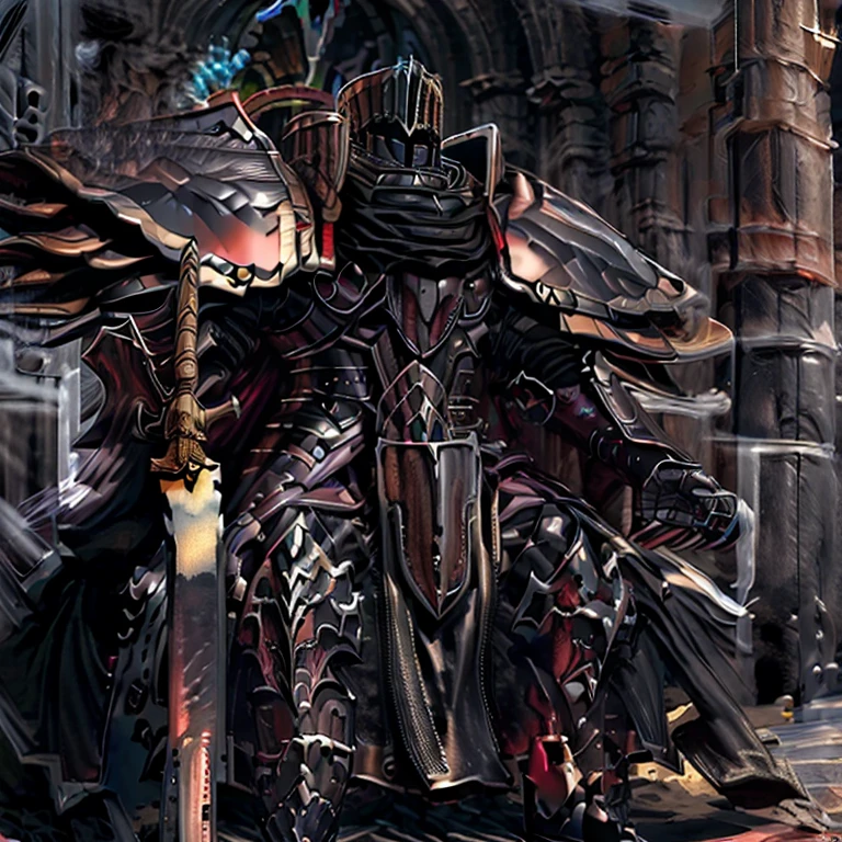 (masterpiece, best quality, detailed:1.2)
BlackKnight_fe,
Armor,
Cape,
Helmet,
Sword,rd,
shield,
The cloak is black on both sides,
The inside of the arm also wears armor,
polished armor,
attack the enemy,
Change brown parts to black,
sitting on the throne,
armor is shiny,
The breastplate is decorated with a black dragon's head,
