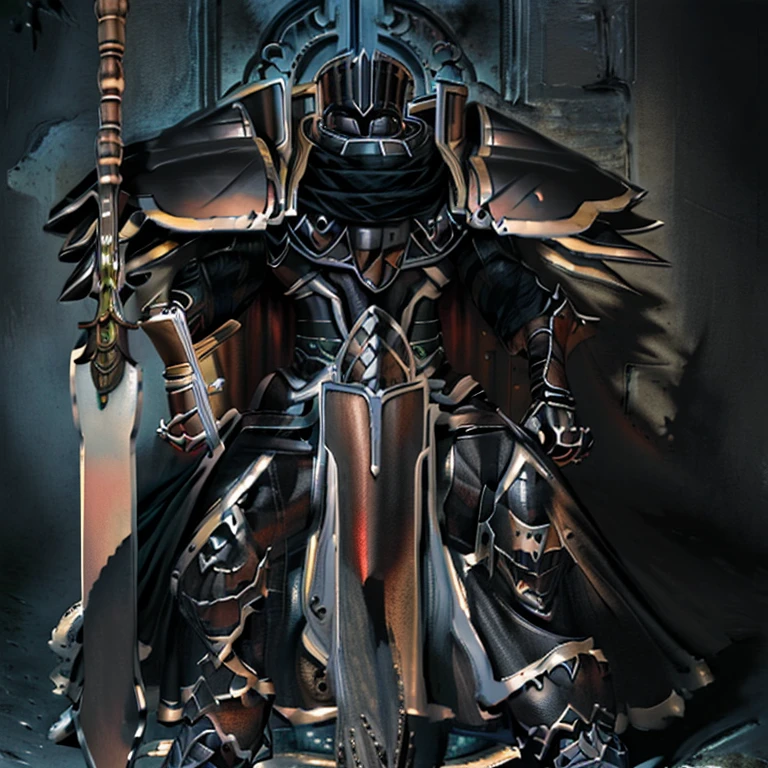 (masterpiece, best quality, detailed:1.2)
BlackKnight_fe,
Armor,
Cape,
Helmet,
Sword,rd,
shield,
The cloak is black on both sides,
The inside of the arm also wears armor,
polished armor,
attack the enemy,
Change brown parts to black,
sitting on the throne,
armor is shiny,