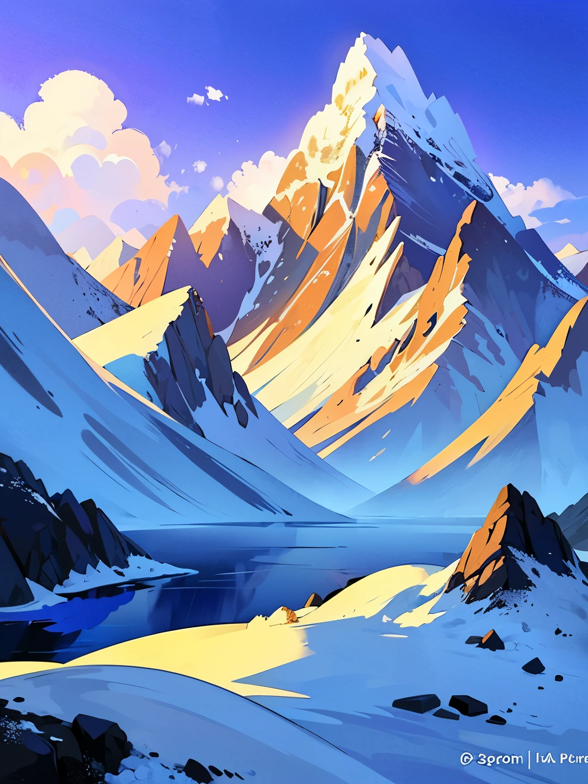 heavy snowstorm in the deep night,((There are no people)),Nobody is here,((there are no artifact)),((Snowy himalayas mountain with a severe snowstorm)),There is no road,No buildings,Nature,High quality,Detailed