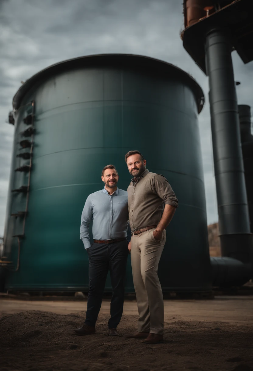 arafed man standing in front of a large tank with a pipe, photo portrait, maintenance photo, full protrait, corporate photo, engineer, photo taken in 2 0 2 0, photo taken in 2018, full portrait, fine professional photo, fullbody shot, marketing photo, full-body-shot, full pose, portrait shot