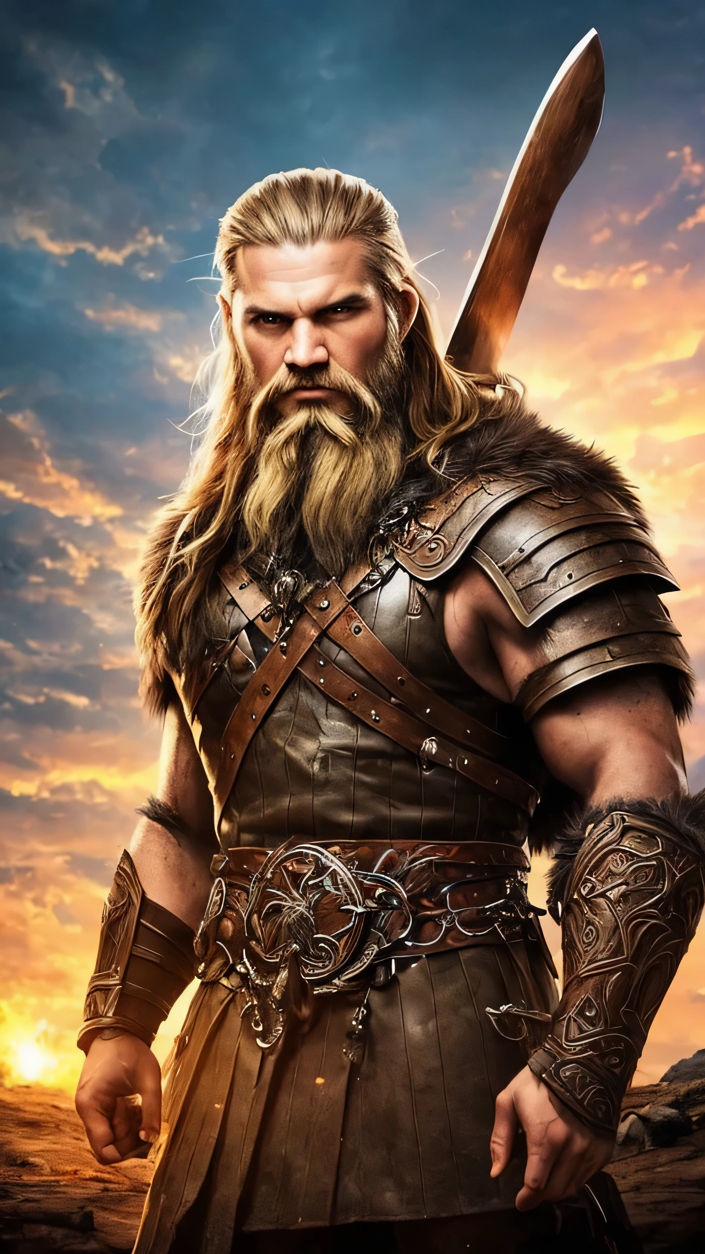 create a profile photo for youtube chanel. make it with viking warrior