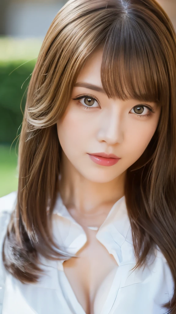 Best quality, 8k, ,Masterpiece :1.3)), facing viewer,((full body1.2)) ,pretty woman, wide shot ,1girl, , selfie , , Illumination , brown hair , bangs,ultra-detailed face, highly detailed lips, detailed eyes, double eyelid