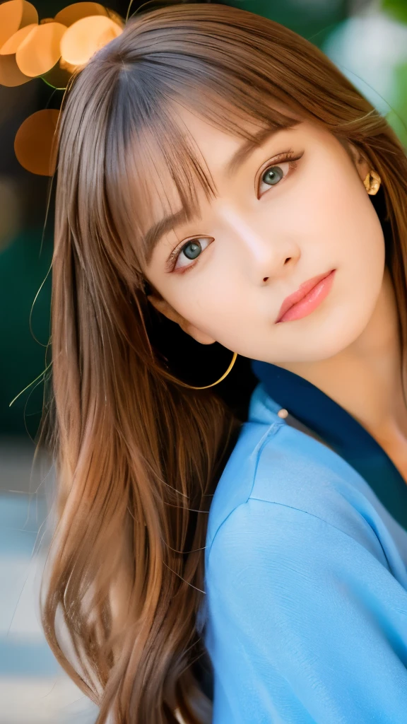Best quality, 8k, ,Masterpiece :1.3)), facing viewer,((full body1.2)) ,pretty woman, wide shot ,1girl, , selfie , , Illumination , brown hair , bangs,ultra-detailed face, highly detailed lips, detailed eyes, double eyelid