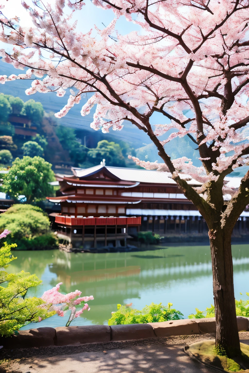 Arashiyama,Cherry tree in full bloom、