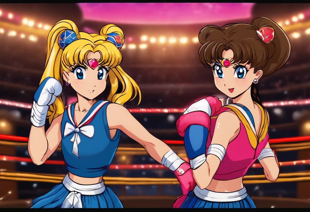 Women&#39;s sport boxing Sailor Moon vs Sailor Viners