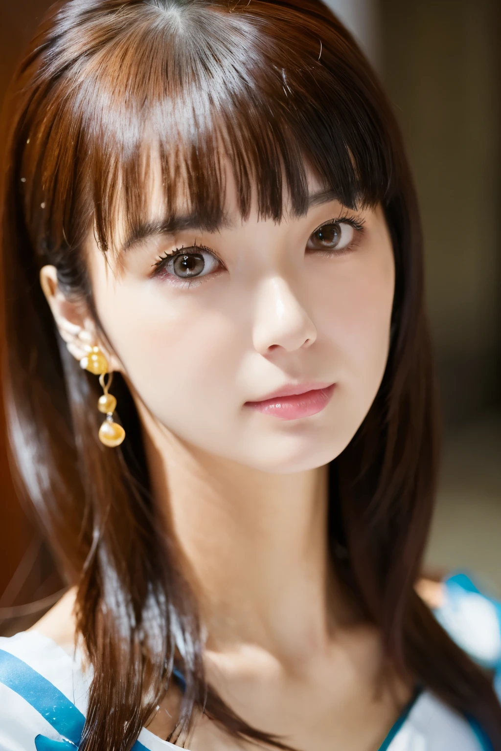 Masterpiece, high quality, high resolution, 8K, ((Skinny Japanese woman in a costume of Yang Guifei)), beautiful face, makeup of Yang Guifei, detailed face, detailed eyes
