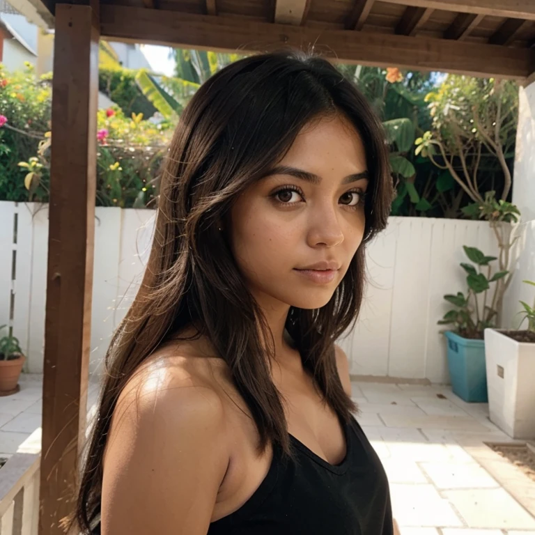 Morena do cabelo longo