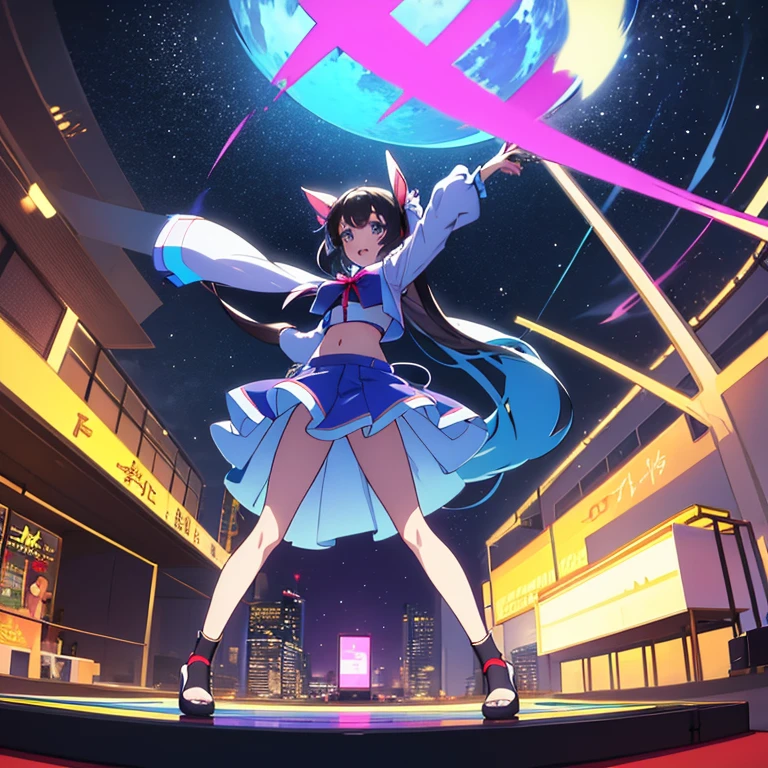 two anime girls in headphones are playing music on a turntable, anime vibes, anime style 4 k, ig studios anime style, nightcore, 8 0 s anime vibe, anime girls, anime style. 8k, lofi artstyle, dj sura, anime moe artstyle, anime style illustration, trending on cgstation, anime style artwork, e - girl flying attack dancing flower a star in lefteye,having sheesha