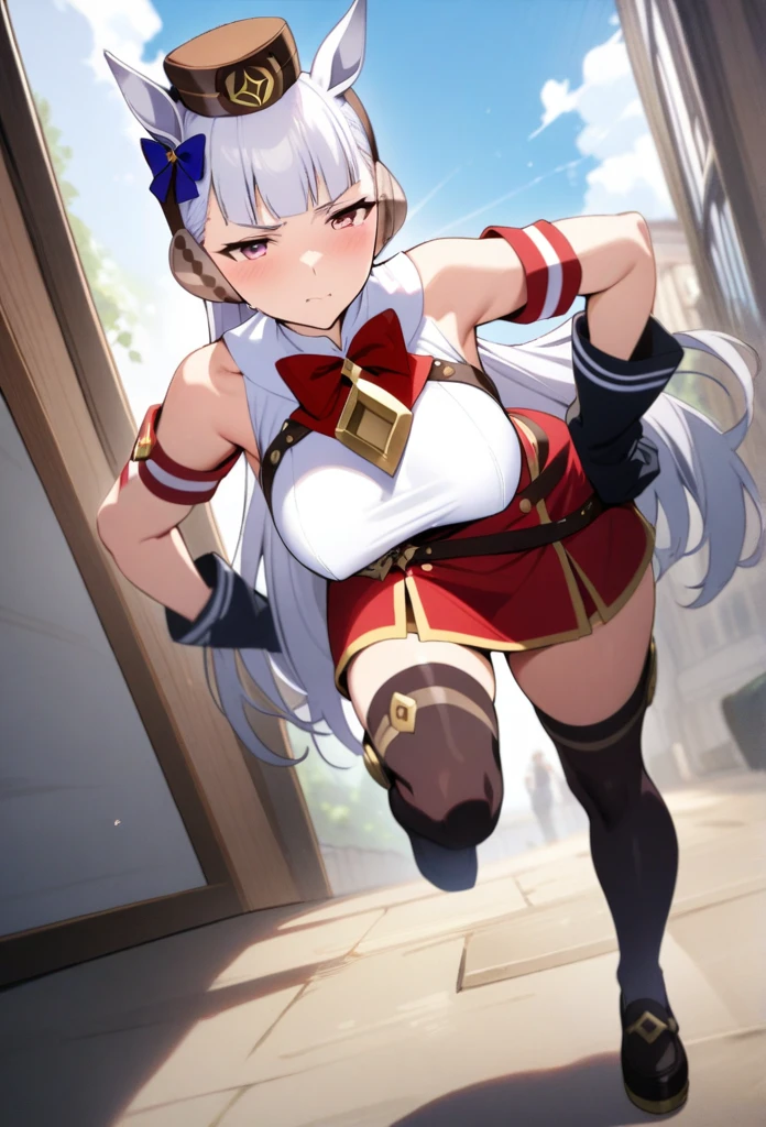 masterpiece, best quality, very aesthetic, absurdres,1girl, gold ship \(umamusume\), umamusume, full body